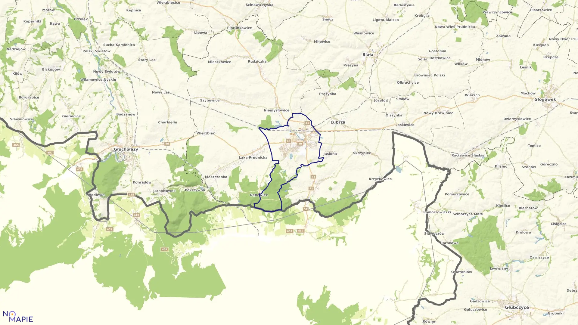 Mapa obrębu PRUDNIK w gminie Prudnik