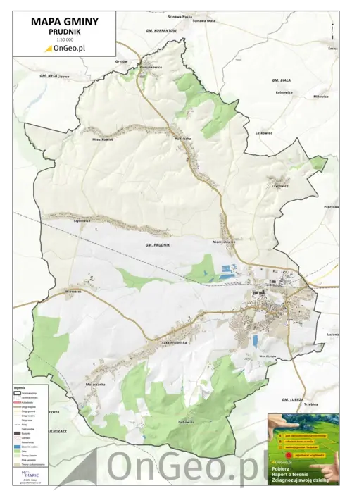 Mapa gminy Prudnik